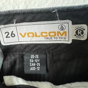 Volcom Youth True To This Shorts Gray Size 26 Front Cotton Blend Chino